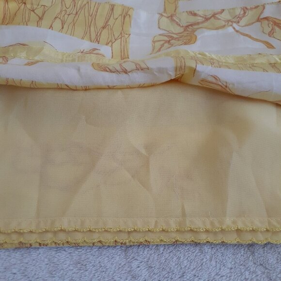 Anthropologie 9-H15 StCL Women's Size 6 Yellow Silk Blend Floral Shift Dress - Picture 10 of 12